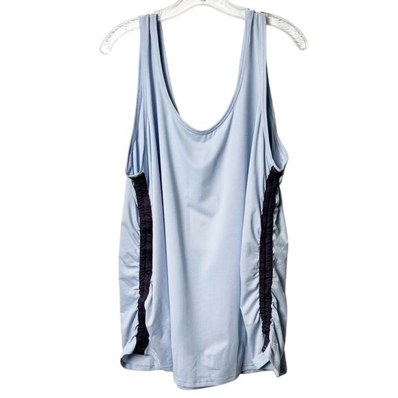 FABLETICS CASHEL SIDE CINCH RUCHED TANK TOP BLUE WOMEN ACTIVEWEAR TOP BRAND NEW - Picture 1 of 7